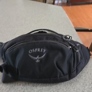 OSPREY Black Belt Bag with Logo - Men's Waist Pack